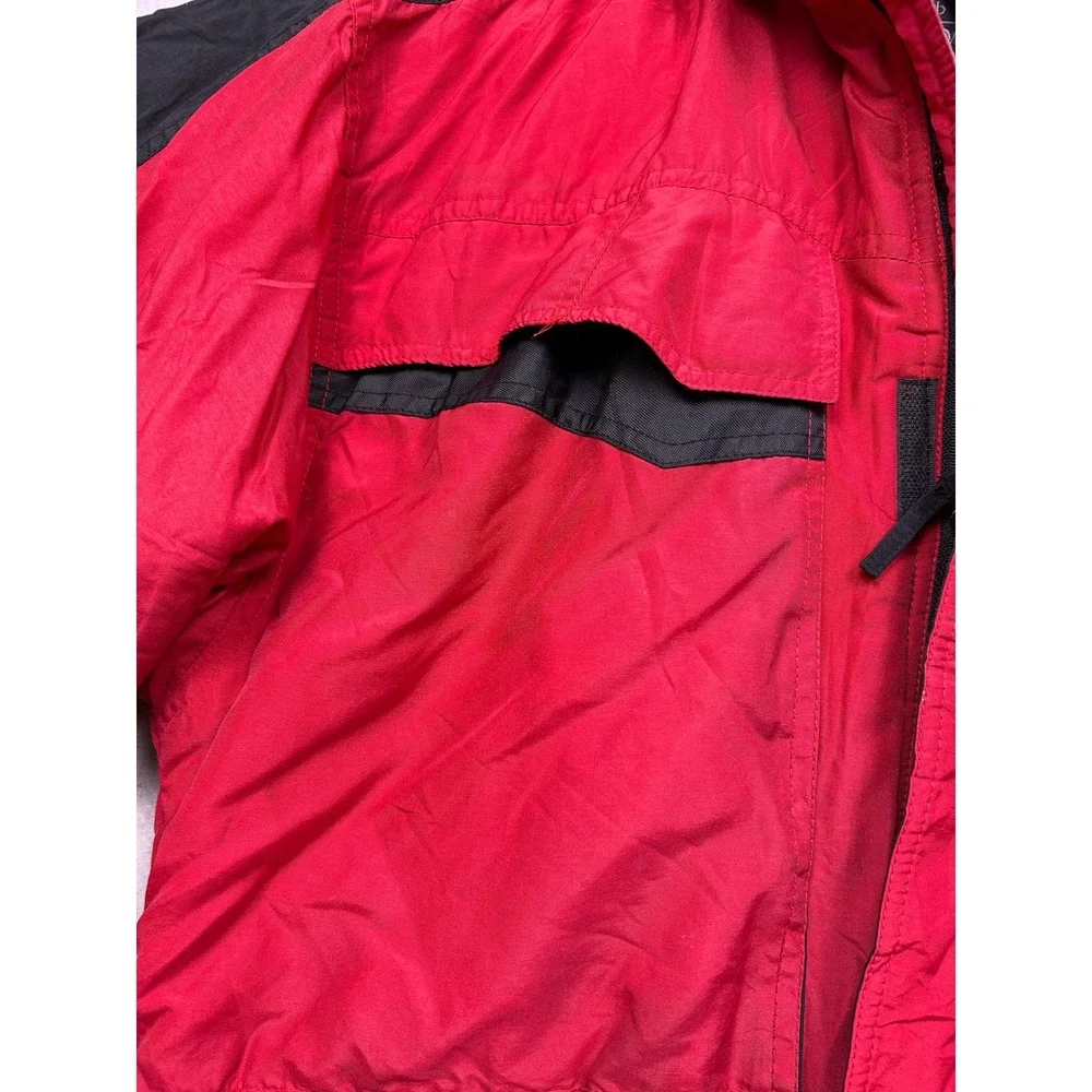 Basic Editions Highland Parkway Nylon Jacket Red Black Large 16/18 Boys